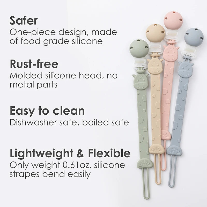 Silicone Pacifier Clip BPA Free Baby Pacifier Holder