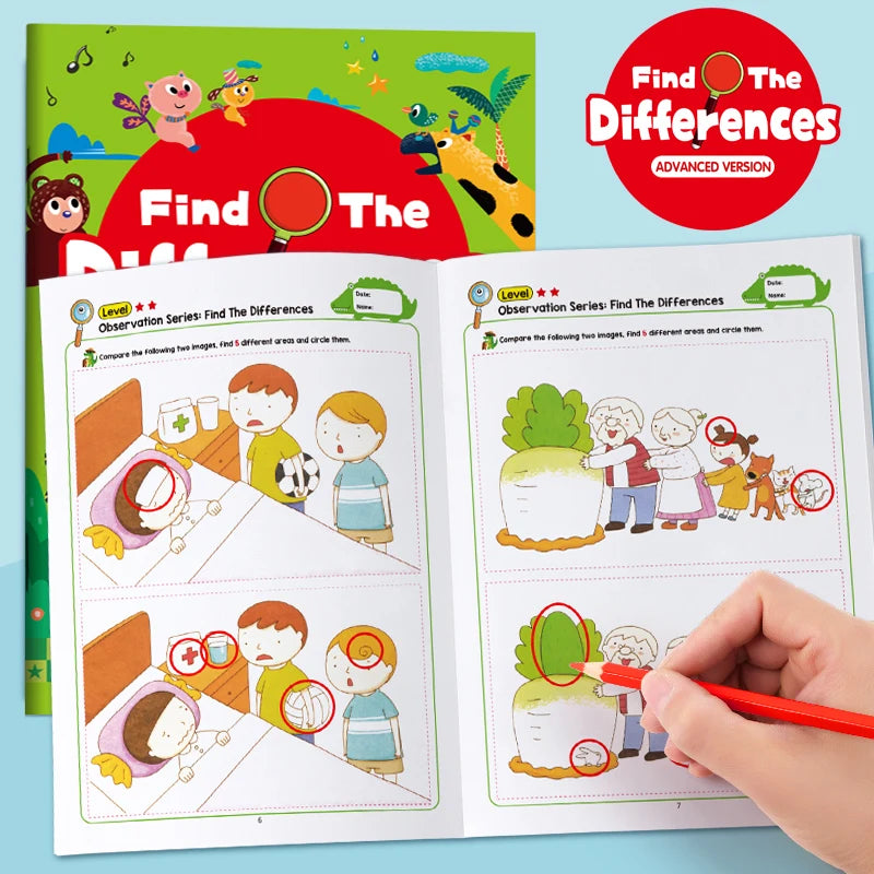 Hidden Differences Activity Book with Observation Games