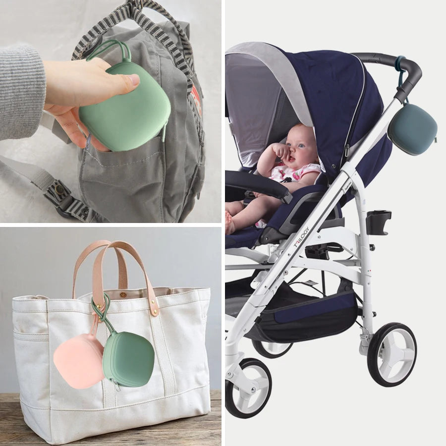 Silicone Pacifier Holder Case Portable Baby Soother Box