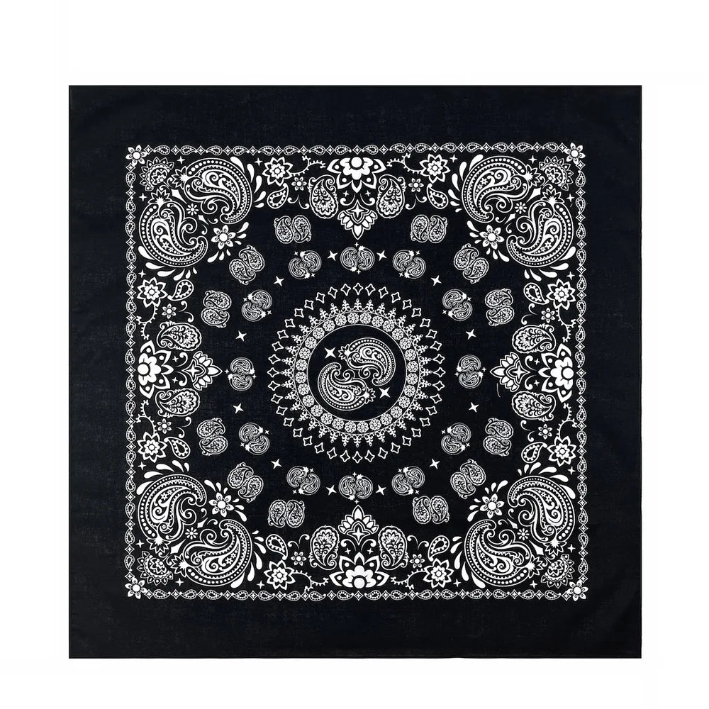 Oversized Paisley Bandana 70cm Cotton Hip Hop Head Scarf