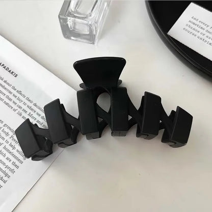 Black Geometric Hair Claw Clip for Women Long Hair