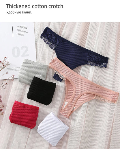 Cotton G String Panties 3PCS Women's Antibacterial Thongs