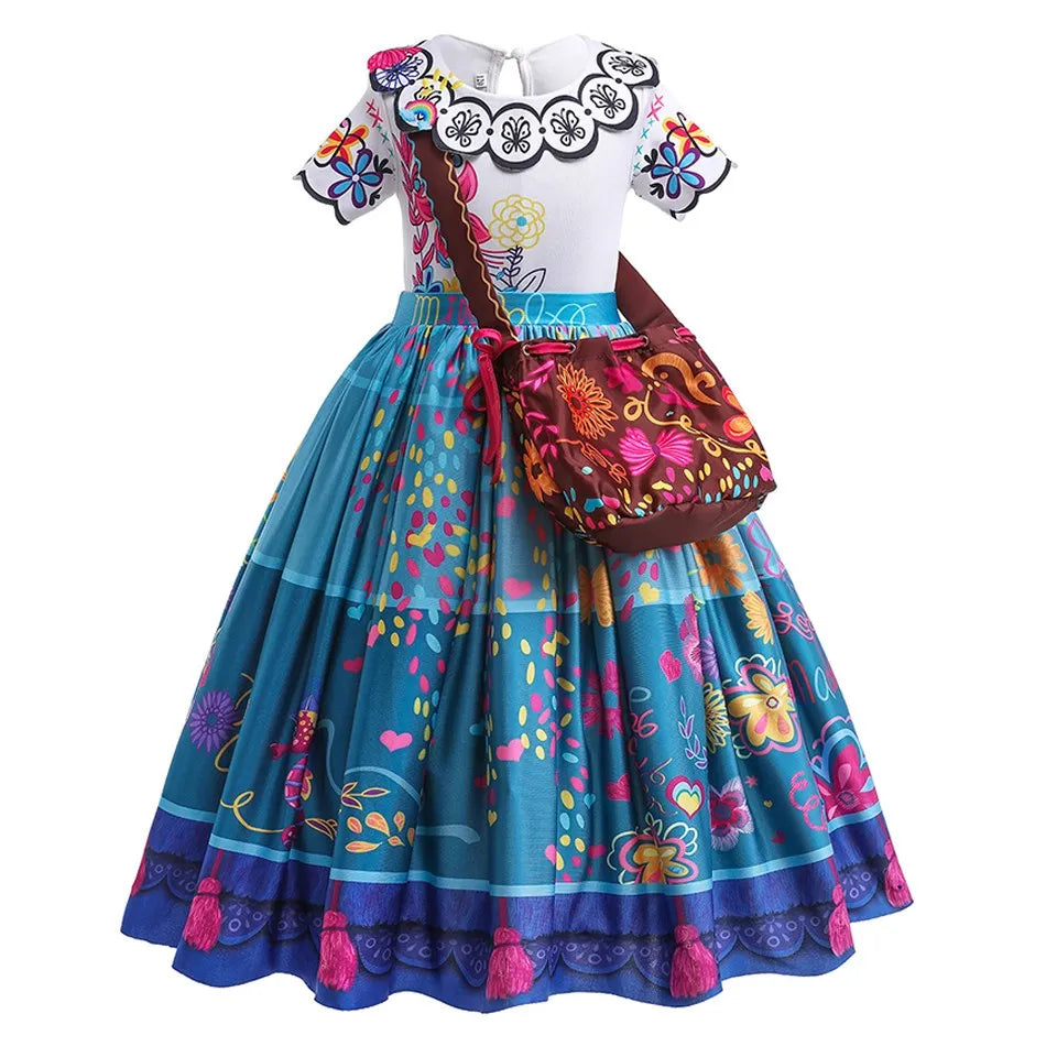 Girls Princess Dress Elsa Anna Kids Cosplay Costume