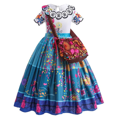 Girls Princess Dress Elsa Anna Kids Cosplay Costume