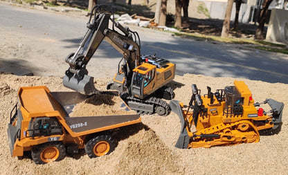 4WD RC Excavator Dump Truck Bulldozer 1:20 Remote Control Toy
