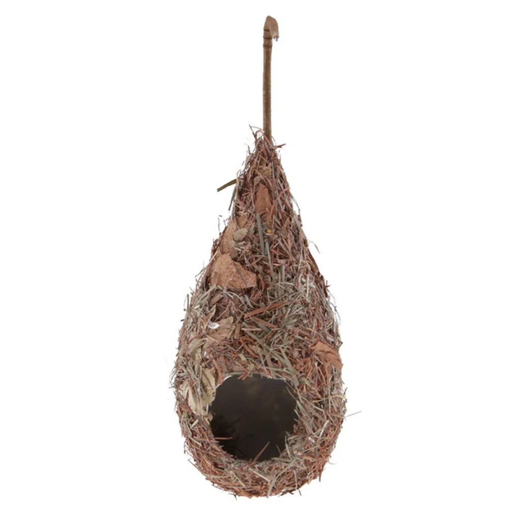 Handwoven Bird House Natural Grass Hanging Bird Nest