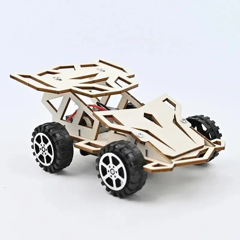 DIY Wooden Remote Control Car STEM Four Wheel Drive Assembly Kit