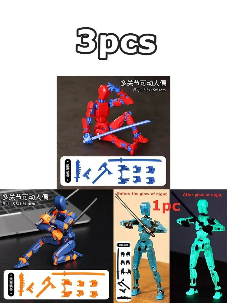 13-Joint Movable Robot Action Figure 3D Printed DIY Toy