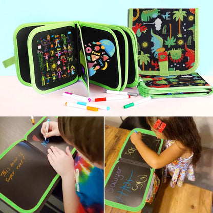 Reusable Doodle Book for Kids with 12 Watercolor Pens