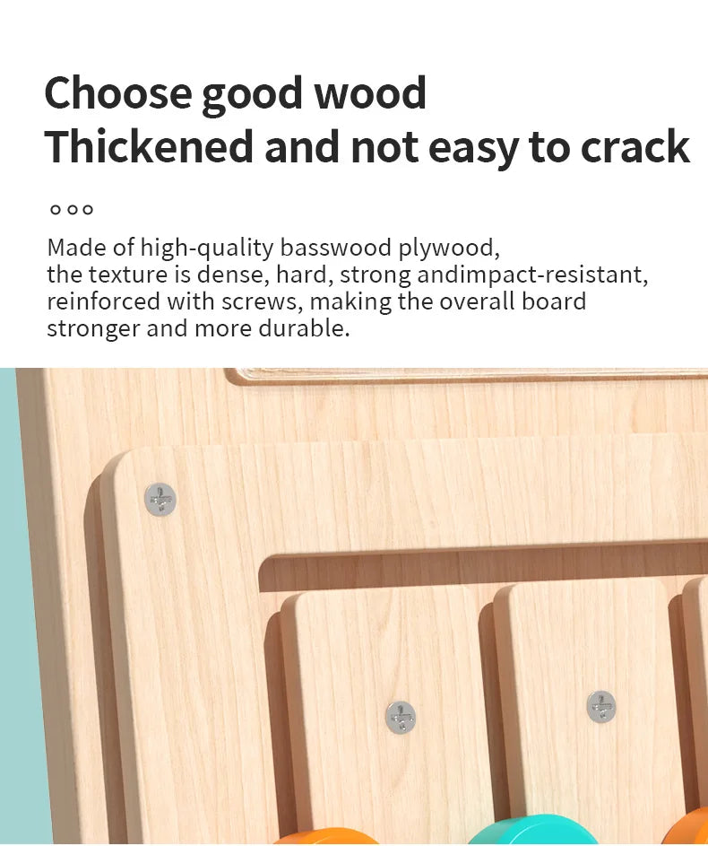 Montessori Wooden Shape Matching Board Learning Puzzle