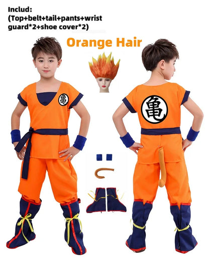 Kids Roku Cosplay Costume Saiyan Anime Outfit Set