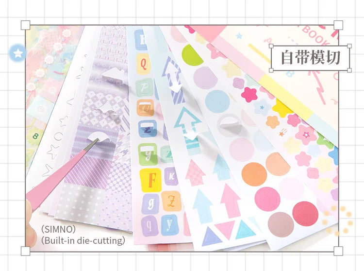 Cartoon Sticker Book Aesthetic Scrapbooking Sticker Pack