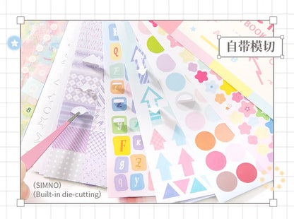 Cartoon Sticker Book Aesthetic Scrapbooking Sticker Pack