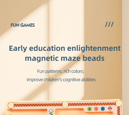 Magnetic Maze Rolling Ball Logic Toy for Kids