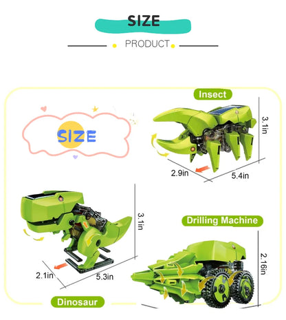 Dinosaur Solar STEM Toy – DIY Educational Science Car Kit