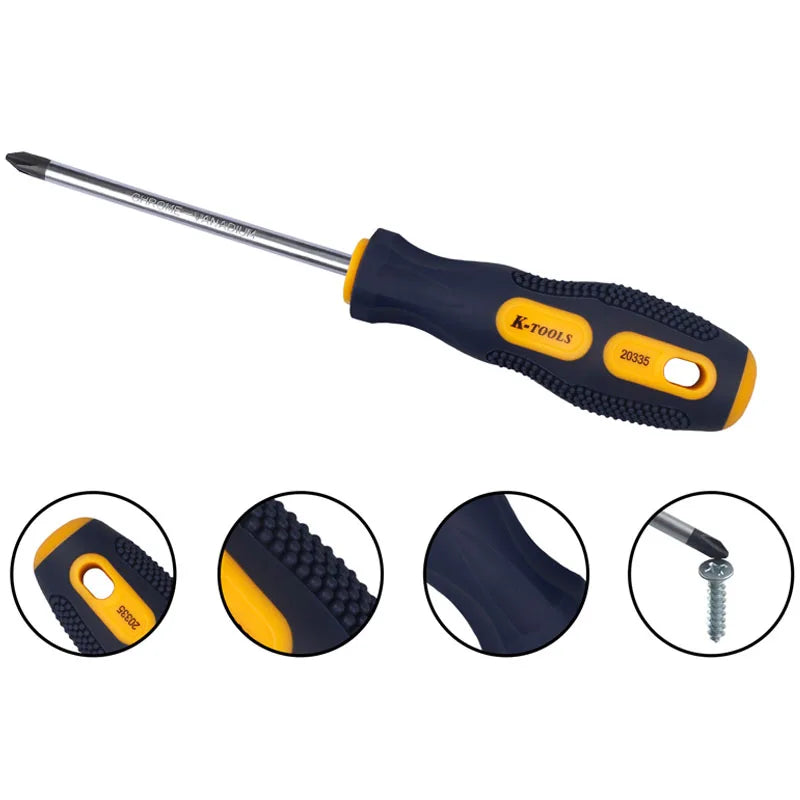 Magnetic Screwdriver High Carbon Steel Phillips & Slotted Tool