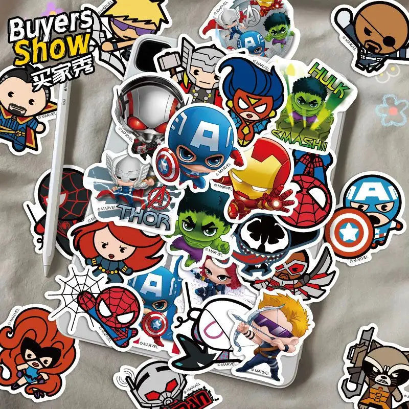 50PCS Cartoon Waterproof Stickers for Laptop Helmet & Skateboard