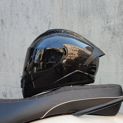Full Face Motorcycle Helmet DOT Dual Visor Racing Helmet