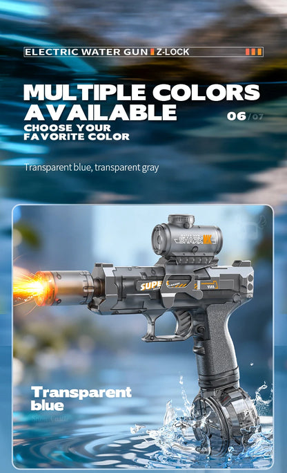 Electric Automatic Water Gun with Lights & Rechargeable Battery