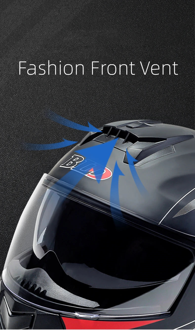 Flip Up Motorcycle Helmet DOT Dual Visor Modular Full Face