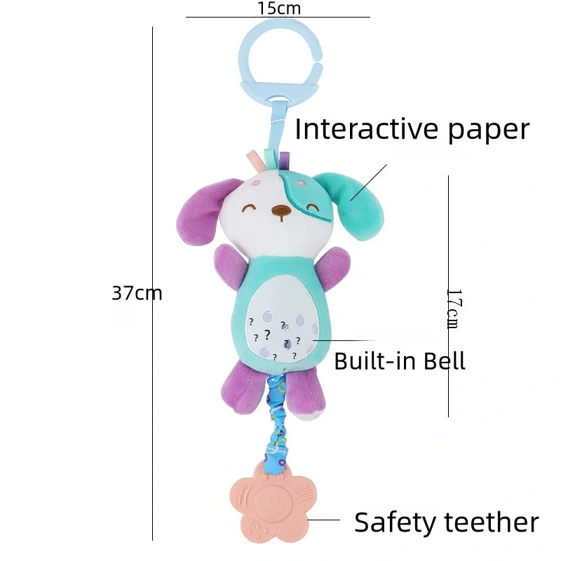 Baby Rattle Toy Soft Animal Sensory Hand Grip Toy