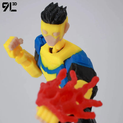 Invincible Boy Action Figure 14cm 3D Printed Multi Jointed Model