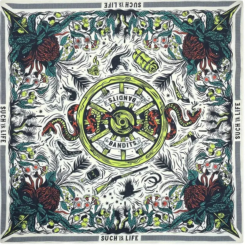 Cotton Bandana Scarf Skull Paisley Hip Hop Headband