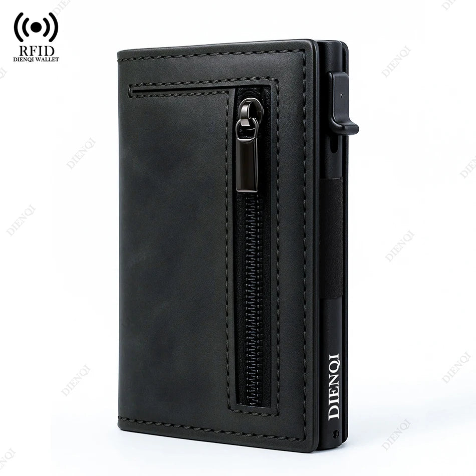 RFID Blocking Wallet Pop Up Aluminum Card Holder for Men