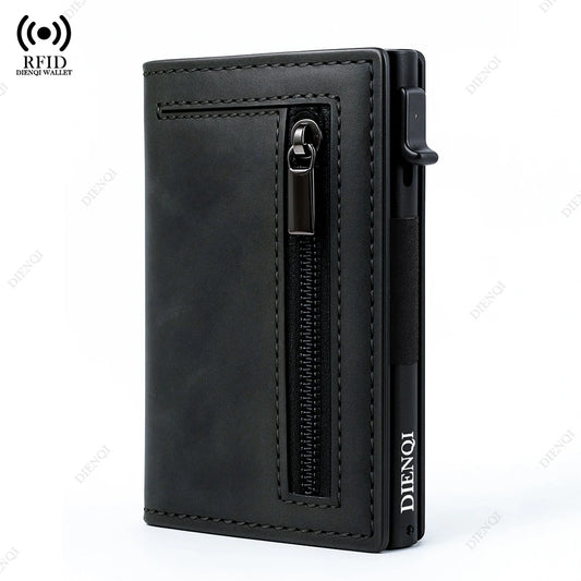 RFID Blocking Wallet Pop Up Aluminum Card Holder for Men
