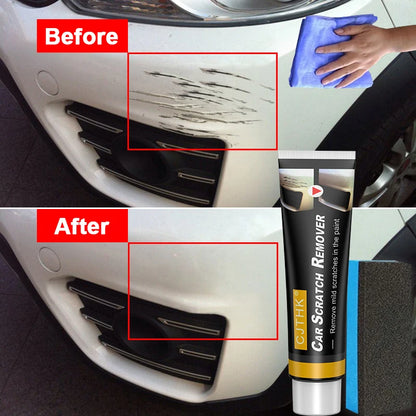 A simple DIY solution for treating mild paint scratches, swirls, tar, and adhesive residue on car surfaces.