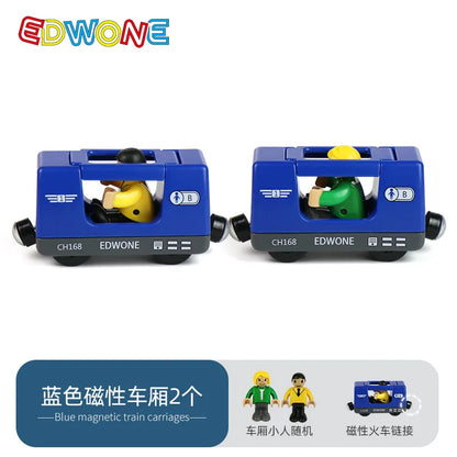 Electric Train Set for Wooden Railway Track Kids Model Toy
