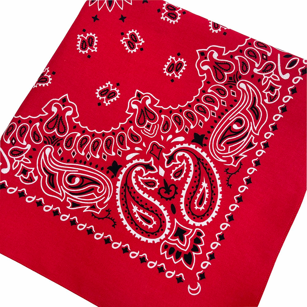 Oversized Paisley Bandana 70cm Cotton Hip Hop Head Scarf