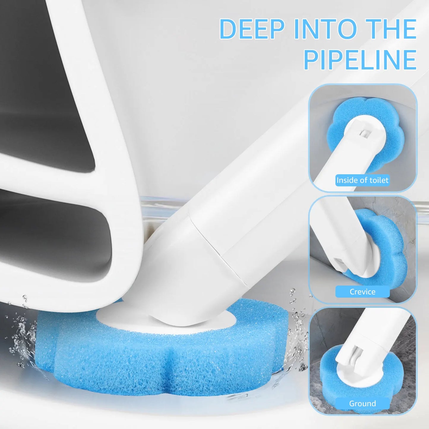 Disposable Toilet Brush Set with Holder & Refills