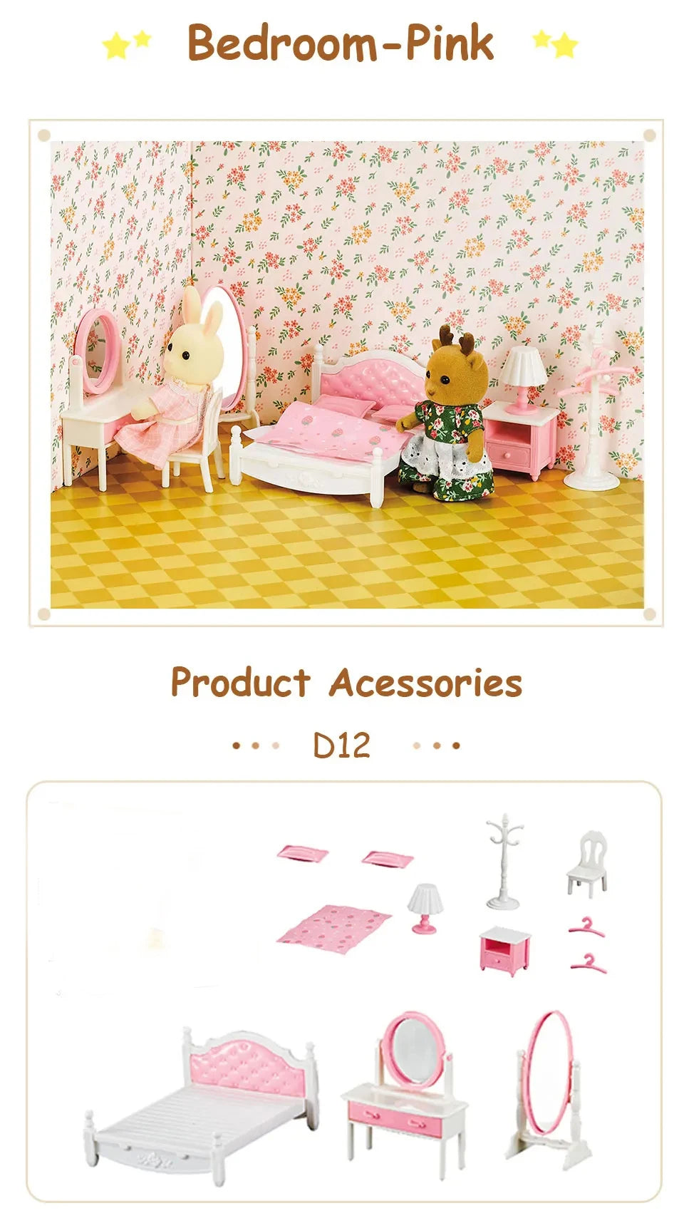 Miniature Dollhouse Furniture 1:12 Pretend Play Accessories