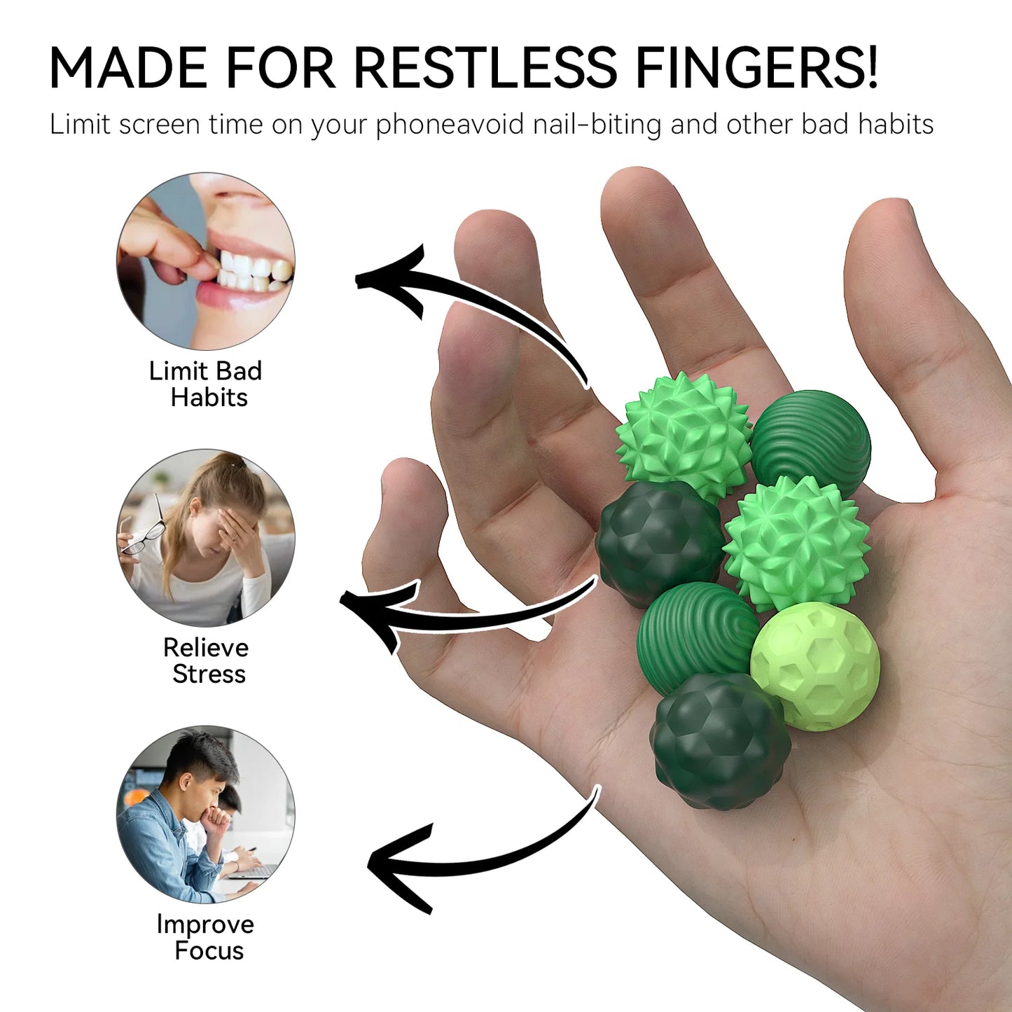 Magnetic Fidget Toy Silicone Stress Ball for Anxiety Relief