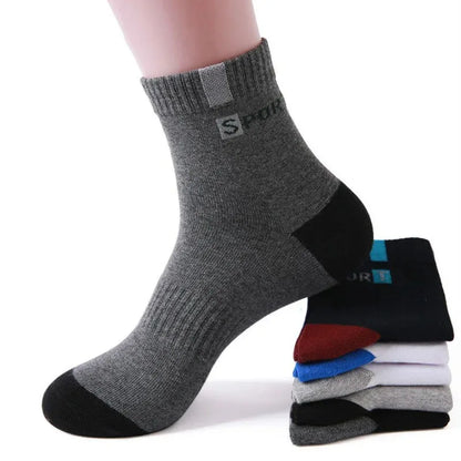 Men's Bamboo Fiber Socks Breathable Crew Sports Socks