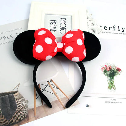 Mouse Ears Headband with Sequin Bow for Parties & Cosplay