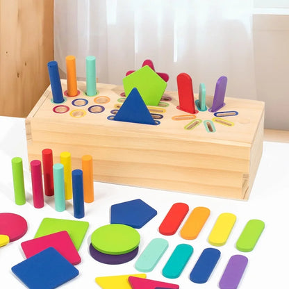 Wooden Color Sorting Toy – Shape Learning Game