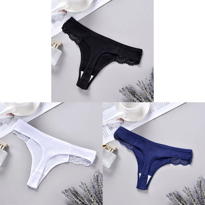Cotton G String Panties 3PCS Women's Antibacterial Thongs