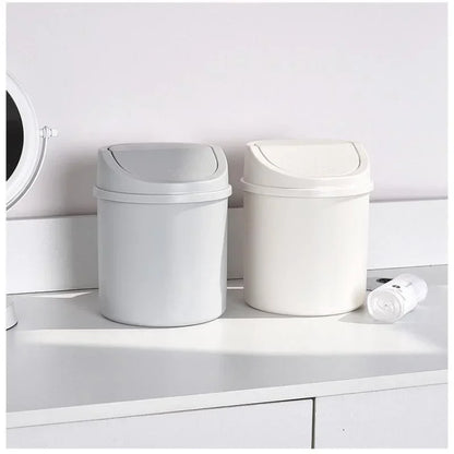 Mini Desktop Trash Can – Small Desk Bin with Flip Lid for Home & Office
