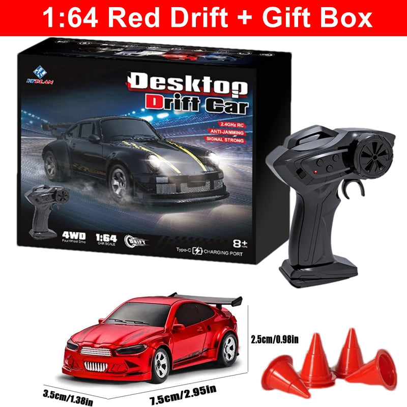1:64 Mini 4WD Drift RC Car with Remote Control
