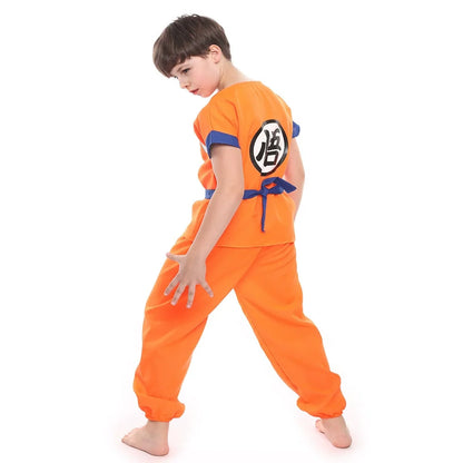 Kids Roku Cosplay Costume Saiyan Anime Outfit Set