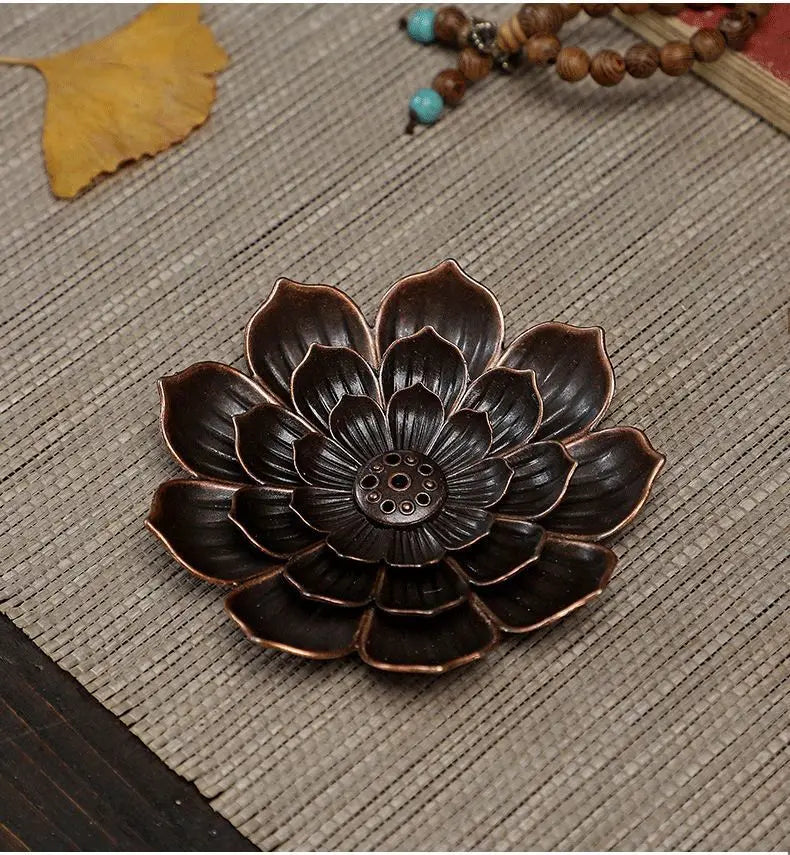 Lotus Incense Burner Metal Incense Stick Holder Plate