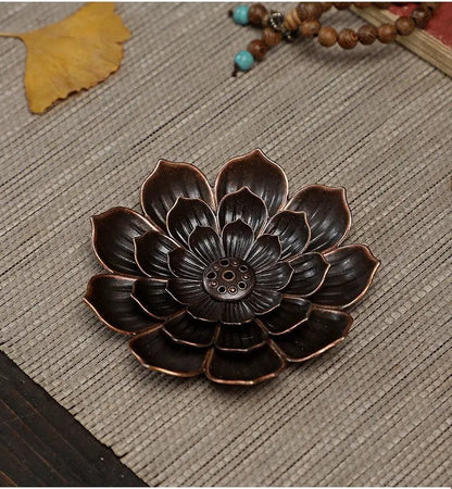 Lotus Incense Burner Metal Incense Stick Holder Plate