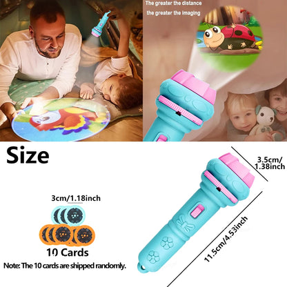 Kids Projection Flashlight Toy with 80 Cartoon Images