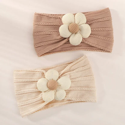Baby Flower Headband Soft Nylon Newborn Hairband