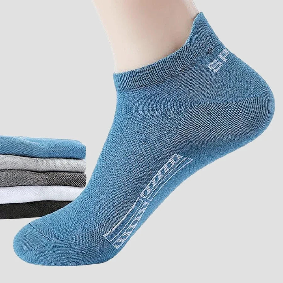Men's Ankle Socks Breathable Cotton Sports Socks 5 Pairs