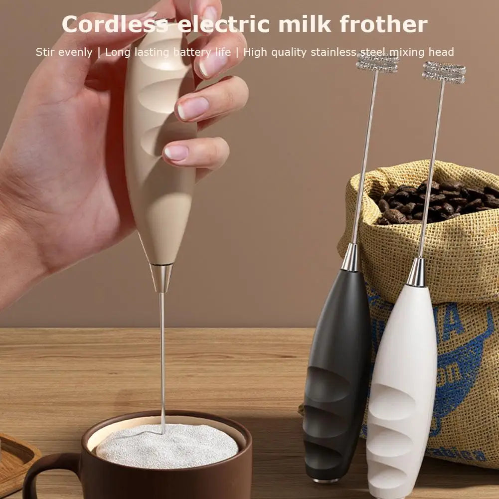 Electric Milk Frother Handheld Battery Powered Coffee Whisk