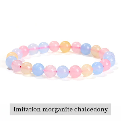 Natural Stone Bead Bracelet – Crystal Gemstone Stretch Bracelet