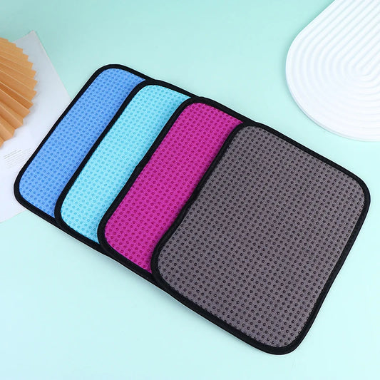 1PCS 25x20CM Bowling Ball Towel Indoor Outdoor Nonslip Polyester Cleaning Pad Reusable Dust Remover Sport Balls Equipment